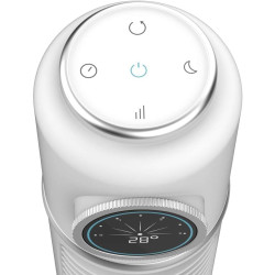 Cecotec - ventilateur de colonne energysilence 1090 skyline retro smart blanc - 40 w, diamètre 81 cm, led et télécommande, 3 vit