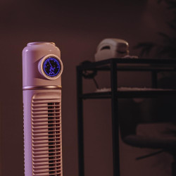 Cecotec - ventilateur de colonne energysilence 1090 skyline retro smart blanc - 40 w, diamètre 81 cm, led et télécommande, 3 vit