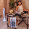 Cecotec - ventilateur de colonne energysilence 1090 skyline retro smart bleu - 40 w, diamètre 81 cm, lumière led, télécommande, 
