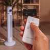 Cecotec - ventilateur de colonne energysilence 1090 skyline retro smart bleu - 40 w, diamètre 81 cm, lumière led, télécommande, 