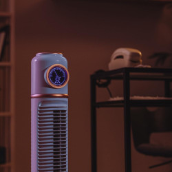 Cecotec - ventilateur de colonne energysilence 1090 skyline retro smart bleu - 40 w, diamètre 81 cm, lumière led, télécommande, 