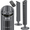 KESSER® Ventilateur tour avec télécommande - Angle d'oscillation à 90° - 3 niveaux - 90 cm - Fonction minuterie - Fonction turbo