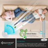 KESSER Ventilateur tour avec télécommande | Angle d'oscillation de 90° | 3 vitesses | 90 cm | + fonction minuterie | Fonction tu