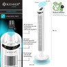 KESSER Ventilateur tour avec télécommande - ventilateur à colonne avec écran LED - ventilateur sur pied - climatiseur