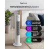 Pro Breeze Ventilateur Colonne Oscillante, Tour de 79 cm, Oscillation 70°, 60 Watts, 3 Vitesses - Télécommande et Minuterie, Pro