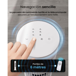Pro Breeze Ventilateur Colonne Oscillante, Tour de 79 cm, Oscillation 70°, 60 Watts, 3 Vitesses - Télécommande et Minuterie, Pro