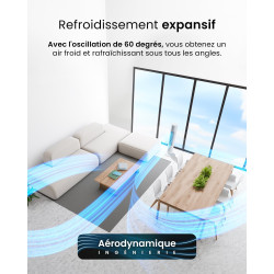 Pro Breeze Ventilateur Colonne Oscillante, Tour de 79 cm, Oscillation 70°, 60 Watts, 3 Vitesses - Télécommande et Minuterie, Pro