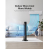 PELONIS Ventilateur Tour avec Télécommande - 5 Vitesses & 4 Modes (AI/Nuit/Nature) Minuterie 9H, Écran LED avec Mémoire - Économ