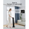 PELONIS Ventilateur Tour avec Télécommande - 5 Vitesses & 4 Modes (AI/Nuit/Nature) Minuterie 9H, Écran LED avec Mémoire - Économ