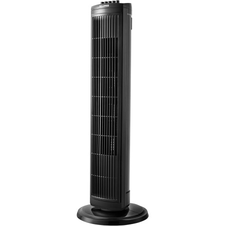 PELONIS 76 cm Ventilateur Tour Oscillant, 3 Vitesses, Minuterie 8H, Silencieux & Gain de Place pour Maison, Bureau (Noir)