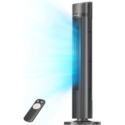 Pelonis Ventilateur Tour Silencieux, 40 Pouces 102CM avec Télécommande, 7m/s Oscillation 90°, Minuterie 15H et 3 Vitesses