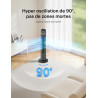Pelonis Ventilateur Tour Silencieux, 40 Pouces 102CM avec Télécommande, 7m/s Oscillation 90°, Minuterie 15H et 3 Vitesses