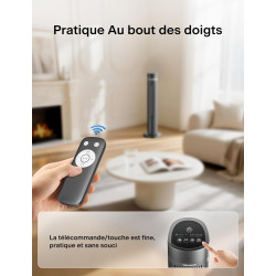 Pelonis Ventilateur Tour Silencieux, 40 Pouces 102CM avec Télécommande, 7m/s Oscillation 90°, Minuterie 15H et 3 Vitesses