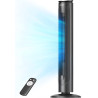 Pelonis Ventilateur Tour Silencieux, 4.2m/s avec Télécommande, Minuterie 9H, 4 Modes 5 Vitesses, Mode SMART, Écran LED pour Cham