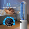 Ventilateur Colonne Silencieux, 90° Oscillation&24 Vitesses pour Ventilateur Sans Pale, Ventilateur Tour avec 12H Minuteries, Ve