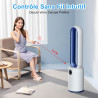 Ventilateur Colonne Silencieux, 90° Oscillation&24 Vitesses pour Ventilateur Sans Pale, Ventilateur Tour avec 12H Minuteries, Ve