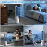 Ventilateur Colonne Silencieux, 90° Oscillation&24 Vitesses pour Ventilateur Sans Pale, Ventilateur Tour avec 12H Minuteries, Ve