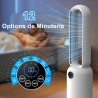 Ventilateur Colonne Silencieux, 90° Oscillation&24 Vitesses pour Ventilateur Sans Pale, Ventilateur Tour avec 12H Minuteries, Ve