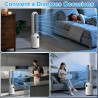 Ventilateur Colonne Silencieux, 90° Oscillation&24 Vitesses pour Ventilateur Sans Pale, Ventilateur Tour avec 12H Minuteries, Ve
