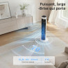 HOMCOM Ventilateur colonne, ventilateur tour pour chambre, 80 cm de haut, oscillant à 70°, écran LED, télécommande, 3 vitesses, 
