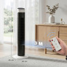 HOMCOM Ventilateur colonne, ventilateur tour pour chambre, 80 cm de haut, oscillant à 70°, écran LED, télécommande, 3 vitesses, 