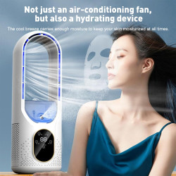 Eznaobo ventilateur tour sans pales,ventilateur colonne ventilateur silencieux, 6 vitesses de réglage,humidification,ventilateur