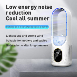 Eznaobo ventilateur tour sans pales,ventilateur colonne ventilateur silencieux, 6 vitesses de réglage,humidification,ventilateur