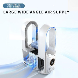 Eznaobo ventilateur tour sans pales,ventilateur colonne ventilateur silencieux, 6 vitesses de réglage,humidification,ventilateur