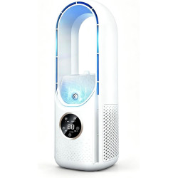 Eznaobo ventilateur tour sans pales,ventilateur colonne ventilateur silencieux, 6 vitesses de réglage,humidification,ventilateur