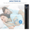 HOMCOM Ventilateur colonne silencieux 60 W, ventilateur tour pour chambre avec 3 modes 3 vitesses, télécommande, oscillant 60°, 
