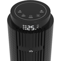 HOMCOM Ventilateur colonne silencieux 45 W, ventilateur tour pour chambre à coucher 4 modes 3 vitesses, télécommande, oscillant 