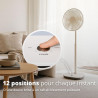 FLINQ Ventilateur sur Pied Silencieux - Ventilateur Colonne 180° Oscillation - 12 Vitesses - App & Télécommande - Ventilateur Pu