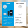 FLINQ Ventilateur sur Pied Silencieux - Ventilateur Colonne 180° Oscillation - 12 Vitesses - App & Télécommande - Ventilateur Pu