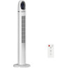 HOMCOM Ventilateur colonne, ventilateur tour pour chambre, 111 cm de haut, oscillant à 70°, 3 modes, 3 vitesses, écran LED, télé