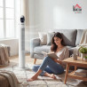 HOMCOM Ventilateur colonne, ventilateur tour pour chambre, 111 cm de haut, oscillant à 70°, 3 modes, 3 vitesses, écran LED, télé