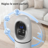 HOMCOM Ventilateur colonne, ventilateur tour pour chambre, 111 cm de haut, oscillant à 70°, 3 modes, 3 vitesses, écran LED, télé