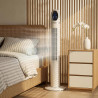HOMCOM Ventilateur colonne, ventilateur tour pour chambre, 111 cm de haut, oscillant à 70°, 3 modes, 3 vitesses, écran LED, télé