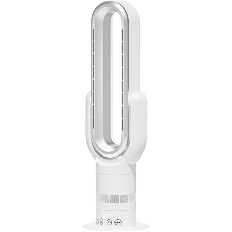 QG830 Ventilateur Tour Sans Pale, Chauffage & Refroidissement 2-en-1, Télécommande et Commande Tactile, 10 Modes Froid + 3 Chaud