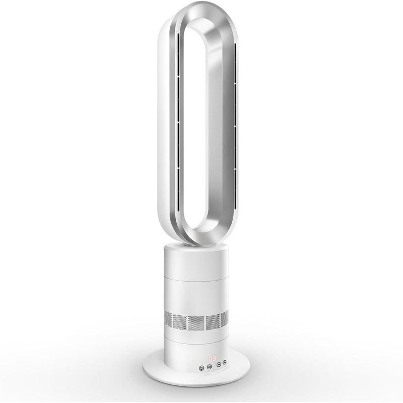 TP18Pro Ventilateur Tour Sans Pale, Chauffage & Refroidissement 2-en-1, Télécommande et Commande Tactile, 10 Niveaux Froid + 3 C