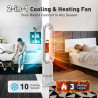 TP18Pro Ventilateur Tour Sans Pale, Chauffage & Refroidissement 2-en-1, Télécommande et Commande Tactile, 10 Niveaux Froid + 3 C
