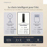 Ventilateur tour (102 cm), 20dB, vitesse pouvant atteindre 8 m/s, écran tactile LED, télécommande, 3 vitesses, minuterie 15 h, o