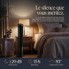 Ventilateur tour (102 cm), 20dB, vitesse pouvant atteindre 8 m/s, écran tactile LED, télécommande, 3 vitesses, minuterie 15 h, o