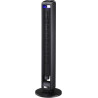 Ventilateur tour (107 cm), 19dB, vitesse pouvant atteindre 8,2 m/s, écran tactile LED, télécommande, 3 vitesses, minuterie 15 h,