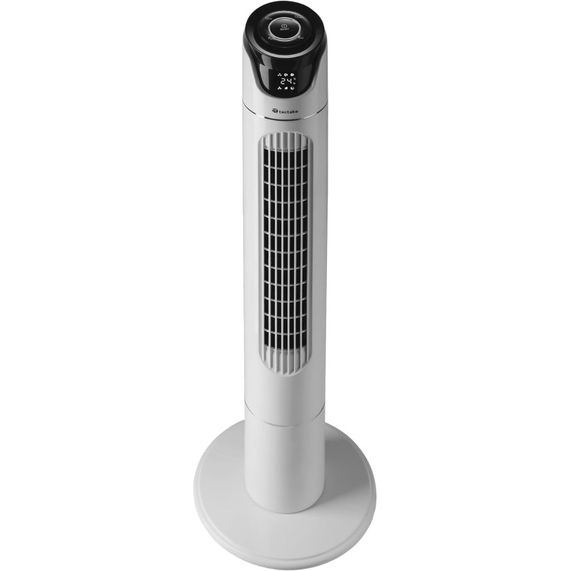 tectake® Ventilateur Colonne 110 cm, 3 modes et 3 vitesses, Fonction de minuterie, Ecran LED, Télécommande, Ventilateur Silencie