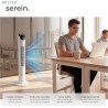 tectake® Ventilateur Colonne 110 cm, 3 modes et 3 vitesses, Fonction de minuterie, Ecran LED, Télécommande, Ventilateur Silencie