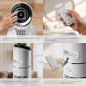 tectake® Ventilateur Colonne 110 cm, 3 modes et 3 vitesses, Fonction de minuterie, Ecran LED, Télécommande, Ventilateur Silencie