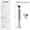 tectake® Ventilateur Colonne 110 cm, 3 modes et 3 vitesses, Fonction de minuterie, Ecran LED, Télécommande, Ventilateur Silencie