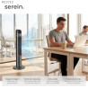tectake® Ventilateur Colonne 110 cm, 3 modes et 3 vitesses, Fonction de minuterie, Ecran LED, Télécommande, Ventilateur Silencie