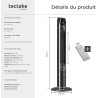 tectake® Ventilateur Colonne 110 cm, 3 modes et 3 vitesses, Fonction de minuterie, Ecran LED, Télécommande, Ventilateur Silencie