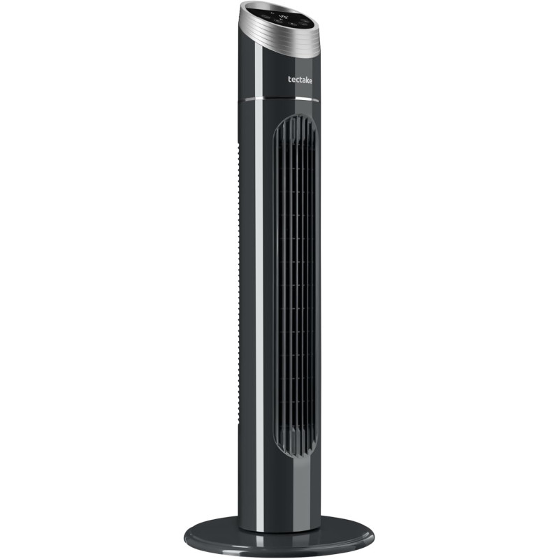 tectake® Ventilateur Colonne 90 cm, 3 modes et 3 vitesses, Fonction de minuterie, Ecran LED, Télécommande, Ventilateur Silencieu